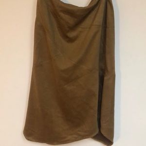 Brown ultra suede skirt